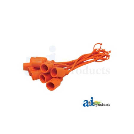A & I Products Dust Cap, 3/8", Orange  8" x4" x4" A-C211319